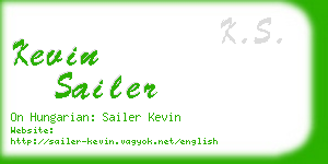 kevin sailer business card